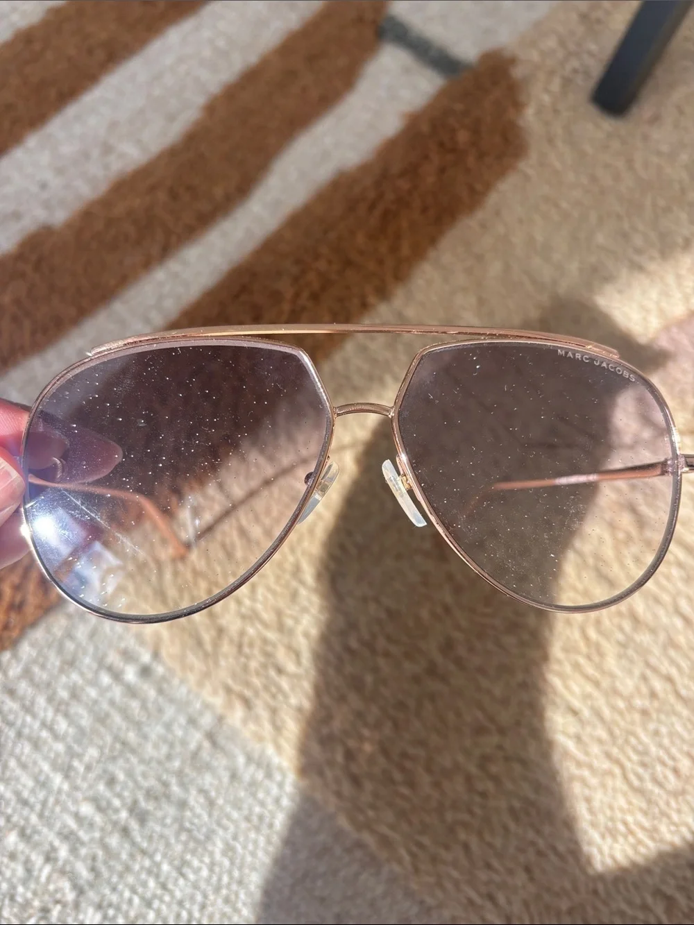 Marc Jacob’s Classic Rose Gold Aviator Sunglasses - Women